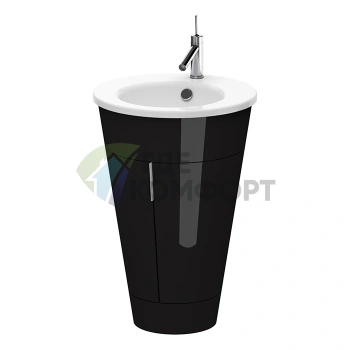 Тумба напольная Duravit Starck 1 600 мм глянцевый черный (S1952004040) - фото 1