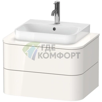 Подвесная тумба Duravit Happy D.2 Plus, 2 ящика, белый глянец, 408x650x480 мм (HP496002222) - фото 1