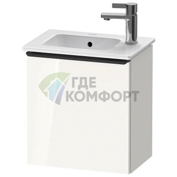 Подвесная тумбочка Duravit D-Neo, 440x410x274 мм, 1 дверца, белый высокоглянцевый (DE4259R2222) - фото 1