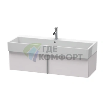 База под раковину Duravit VA 298x1184x431 мм с выдвижным ящиком, цвет белая сирень шелковисто-матовый (VA612908787) - фото 1