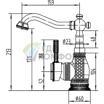 Стильный смеситель Zorg Antic A 314U-SL для раковины: функциональность и элегантность - фото 2