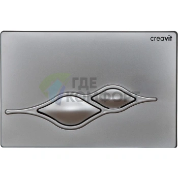 Кнопка смыва Creavit Ufo GP1002.00: серый матовый