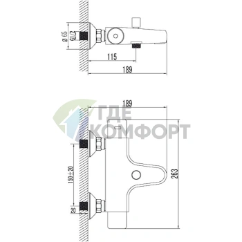 Термостат для ванны Lemark Thermo LM7732C с точным поддержанием температуры - фото 2