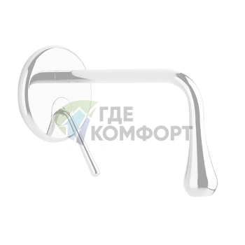 Смеситель для раковины Gessi Goccia встраиваемый, белый, излив 200 мм (33684#279) - фото 1