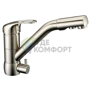 Кухонный смеситель Zorg Clean Water никель (ZR 400 KF-12) – эргономичный и долговечный - фото 1