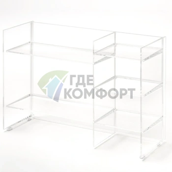 Стеллаж Laufen Kartell 750×260×530 мм: прозрачный кристалл (пластик) (3.8933.1.084.000.1) - фото 1