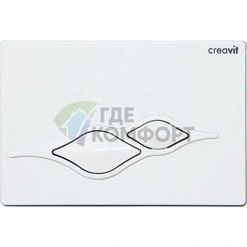 Кнопка смыва унитаза Creavit Ufo GP1001.00 белая