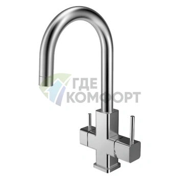 Кухонный смеситель Zorg Inox Veto из нержавеющей стали - фото 1