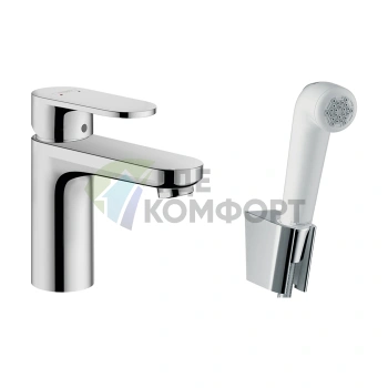 Смеситель для раковины Hansgrohe Vernis Blend с душем биде, хром (71215000) - фото 1