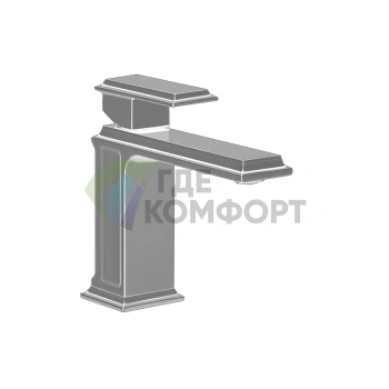Gessi Eleganza Смеситель для раковины на 1 отверстие без донного клапана в цвете Finox (46002#149) - фото 1