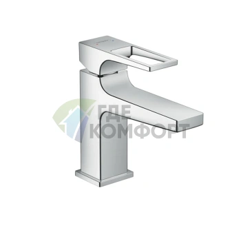 Смеситель для раковины Hansgrohe Metropol 100 с донным клапаном Push-open, хром (74500000) - фото 1