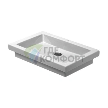 Раковина Duravit 2nd Floor 58x41.5 см, белая, без перелива (317580000) - фото 3