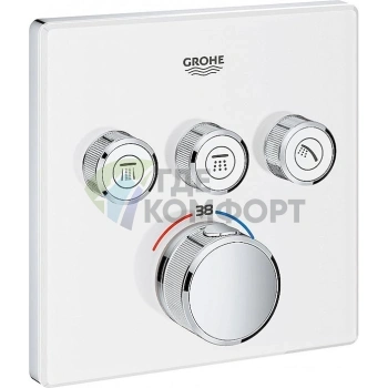 Термостат Grohe Grohtherm SmartControl для ванны с душем, белый - фото 1