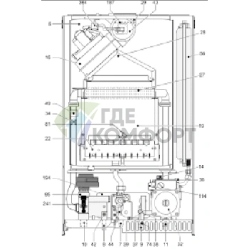 Котёл газовый настенный двухконтурный Ferroli Divabel 13 кВт - фото 4