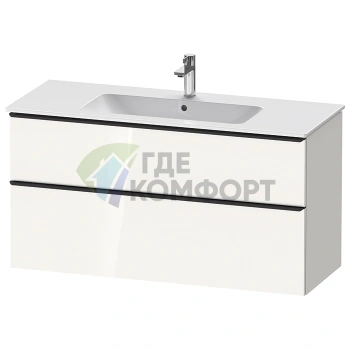 Тумбочка подвесная Duravit D-Neo 1210 мм, белый высокоглянцевый, 1 ящик (DE436402222) - фото 1