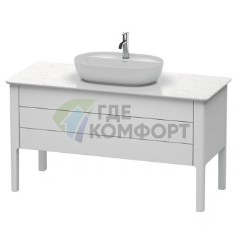 Напольная тумба Duravit Luv с двумя выдвижными ящиками, цвет белый шелковисто-матовый (LU956603636) - фото 1