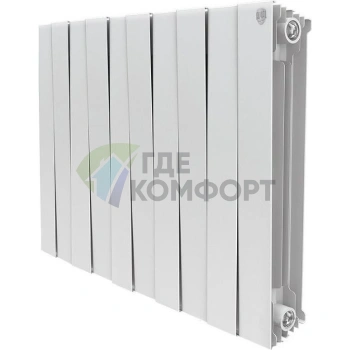 Радиатор биметаллический Royal Thermo Piano Forte 500 bianco traffico 10 секций-белый - фото 1