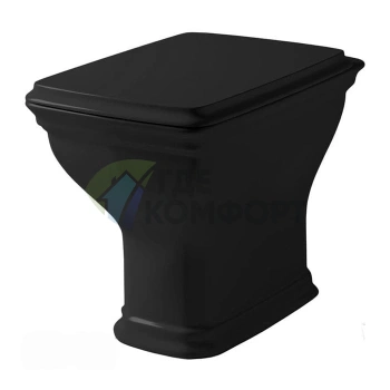 Унитаз напольный Artceram CIVITAS 54×36×42 см со сливом в стену, черный глянцевый (CIV003 03 00 nero) - фото 1