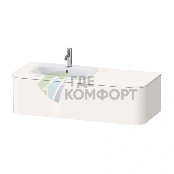Подвесная тумба Duravit Happy D.2 Plus 354x1300x550 мм, 1 ящик, белый глянцевый (HP4952L2222) - фото 1