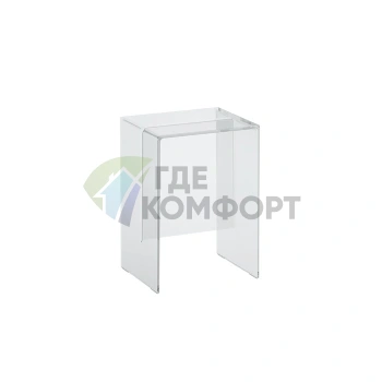 Табурет Laufen Kartell из пластика прозрачный кристалл 330х280х465мм (3.8933.0.084.000.1) - фото 1