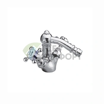 Смеситель для биде Nicolazzi Dames Anglaises с двумя ручками, донным клапаном и изливом 127 мм, хром (1434CR70) - фото 1