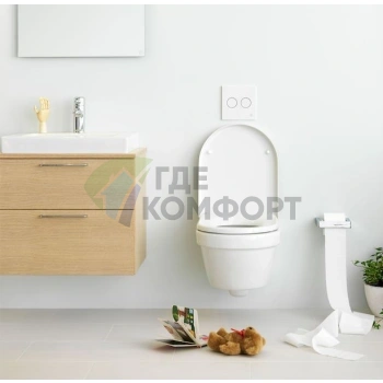 Подвесной унитаз Gustavsberg Hygienic Flush безободковый WWC 5G84HR01 - фото 3