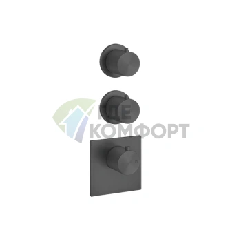 Термостатический смеситель GESSI 316 встраиваемый на 2 источника, цвет Black XL (54504#299) - фото 1