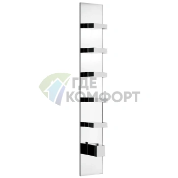 Встраиваемый термостат Gessi Rettangolo с 5 выходами, подключение 3/4, хром (43030#031) - фото 1