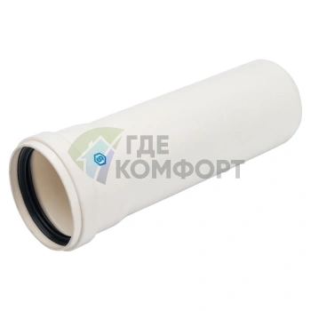 Элемент дымохода конденсационного Stout труба 1000 мм DN80 м/п PP-FE SCA-8080-001000 - фото 1