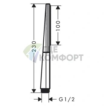Ручной душ HG Rainfinity: комфорт в каждом режиме, хром 230 мм (26867000) - фото 2