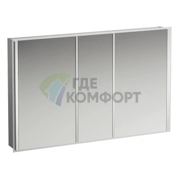 Зеркальный шкаф LAUFEN FRAME 25 1200 мм с LED-подсветкой, розетками и сенсорным выключателем (4.0885.4.900.144.1) - фото 1