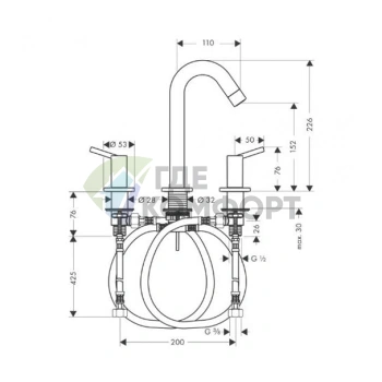 Смеситель для раковины Hansgrohe Focus 100 с донным клапаном, хром (31937000) - фото 2