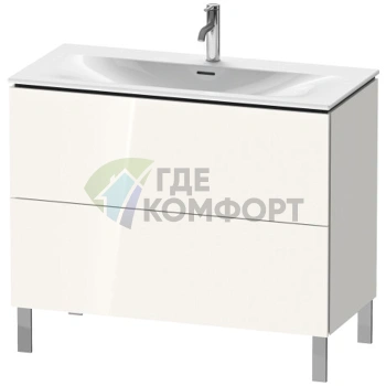 Напольная тумба Duravit L-Cube White High Gloss с 2 ящиками под раковину (LC659802222) - фото 1