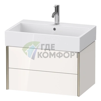 Подвесная тумба Duravit XViu, 2 ящика, белый глянцевый/шампань мат (XV43350B122) - фото 1