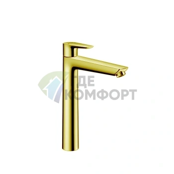 Смеситель для раковины Hansgrohe Talis E 240, золото, с донным клапаном (71716990) - фото 1