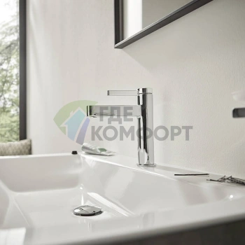 Смеситель для раковины Hansgrohe Finoris 110 с системой push-open в хроме (76023000) - фото 1