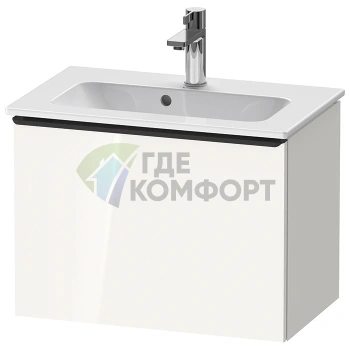 Тумбочка подвесная Duravit D-Neo Compact 440x610x372 с 1 ящиком, белый высокоглянцевый (DE426802222) - фото 1