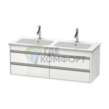 База под раковину Duravit Ketho с 4 выдвижными ящиками, 480x1270x475 мм, белый глянец (KT643302222) - фото 1
