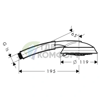 Ручной душ Raindance Classic 3jet с технологией RainAir, Whirl и BalanceAir (хром/золото) (28548090) - фото 2