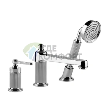 Смеситель для ванны GESSI VENTI20 с ручным душем, хром (65037#031) - фото 1