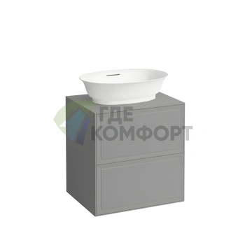 База под раковину LAUFEN New Classic, 580x450x600 мм, 2 ящика, серый (для раковин 812852, 812853) (4.0600.2.085.627.1) - фото 1
