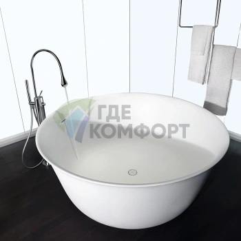 Напольный термостатический смеситель Gessi Goccia для ванны с ручным душем в хроме (24978#031) - фото 1