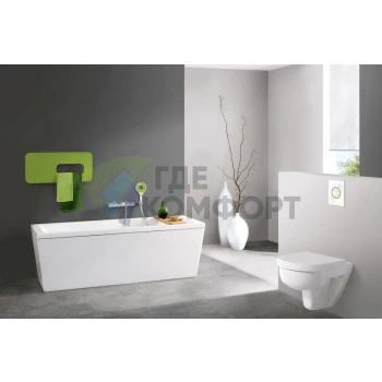 Кнопка смыва унитаза Grohe Nova Cosmopolitan 38847LI0 белая с черным - фото 2