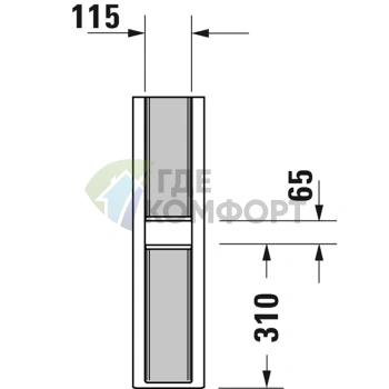 Пьедестал Duravit Darling New белый 175x220 мм для моделей 262165, 262160, 262155 (858240000) - фото 2