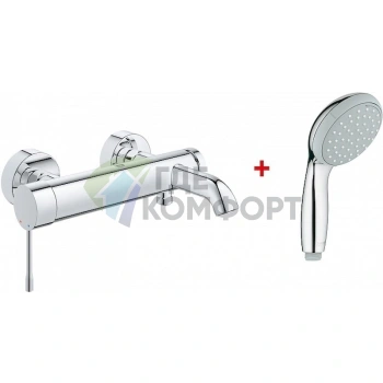 Комплект для ванной Grohe Essence New: смеситель для ванны с душем и душевая лейка Tempesta New 100 - фото 1
