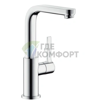 Смеситель для раковины Hansgrohe Metris S с донным клапаном, поворотным изливом 138 мм (хром) (31159000) - фото 1