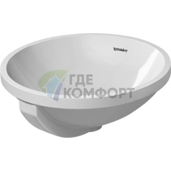 Встраиваемая раковина Duravit Architec 400 мм: белая, со шлифовкой для мебели (468400022) - фото 1