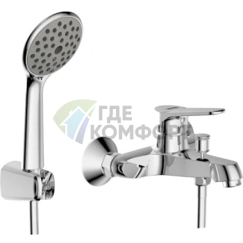 Смеситель для ванны с душем Bravat Eco F6111147C-B: Элегантность и экологичность - фото 1