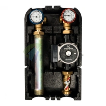 Насосная группа с прямым контуром 1 с насосом Grundfos UPSO 25-65 180 в теплоизоляции Stout - фото 1