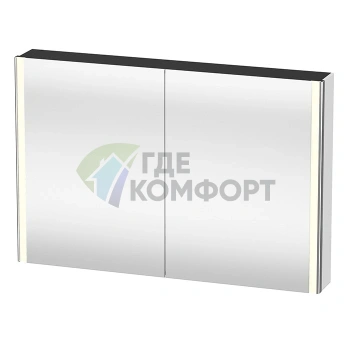 Зеркальный шкаф Duravit XSquare 1200 мм с подсветкой и розеткой в глянцевом цвете Нефрит (XS711400303) - фото 1